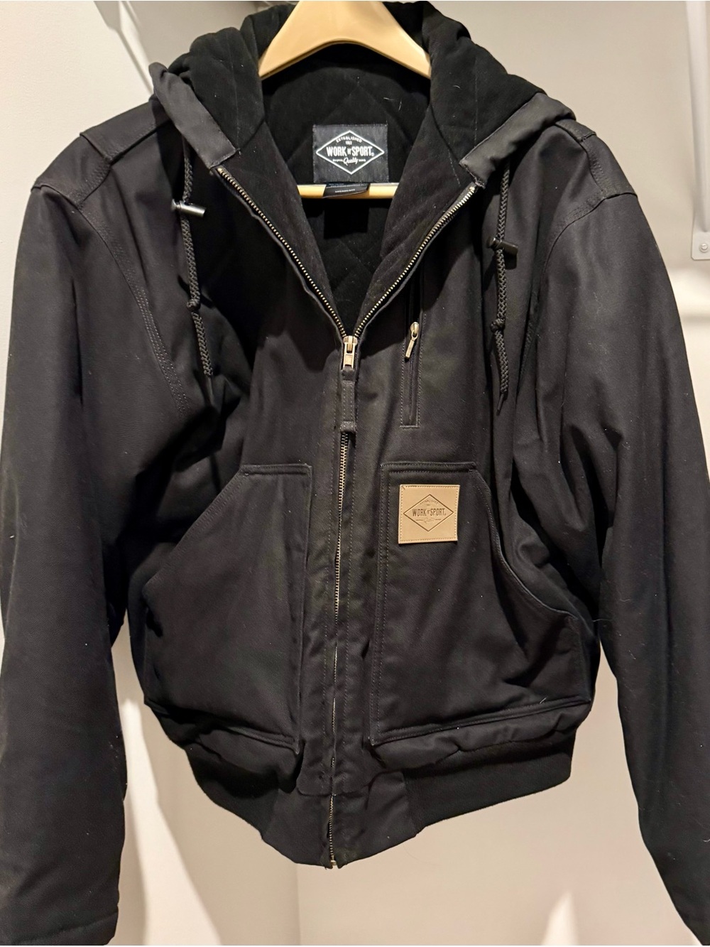 Black Hooded Utility Jacket